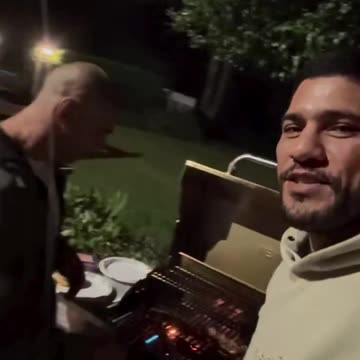 Alex Pereira and Sean Strickland Barbecuing