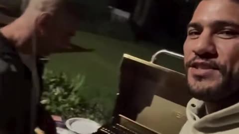 Alex Pereira and Sean Strickland Barbecuing