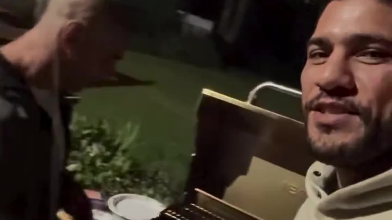 Alex Pereira and Sean Strickland Barbecuing