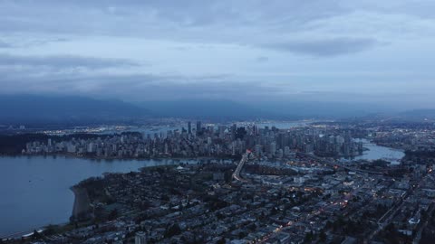 Vancouver city seen from above
