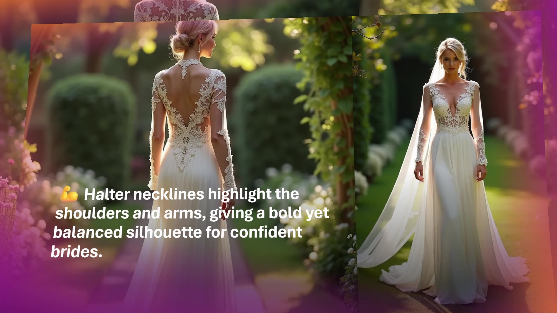 👗 Elevate Your Bridal Look: The Sophistication of High Necklines and Neck Scarves.👗