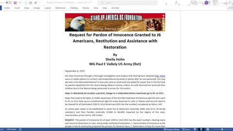 General Vallely and Sheila Holm call for White House and Steven Miller Pardon of Innocence for J6.