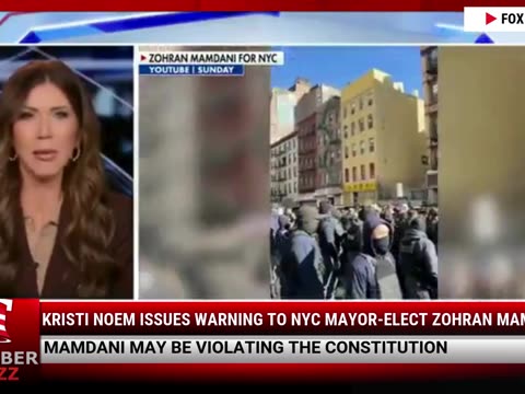 Kristi Noem Issues Warning To NYC Mayor-Elect Zohran Mamdani