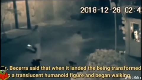 Alien being landed in Mexico and was captured by several security cameras