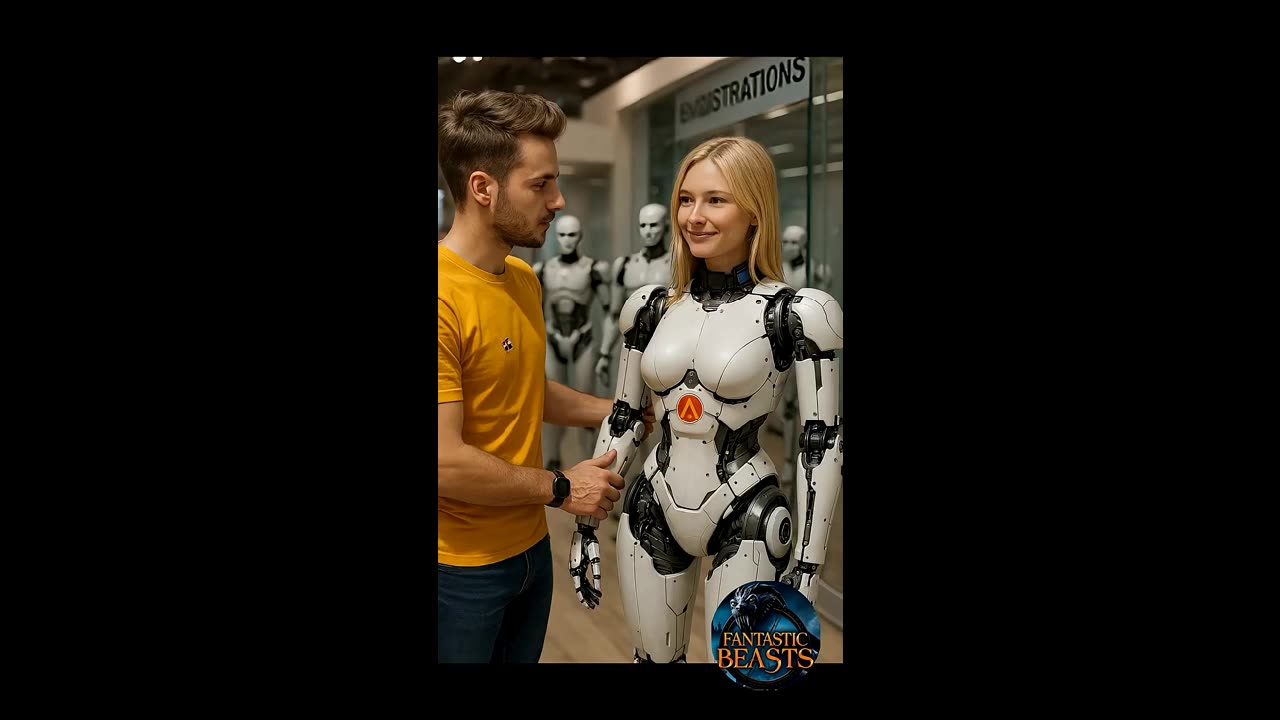 The robot is a woman