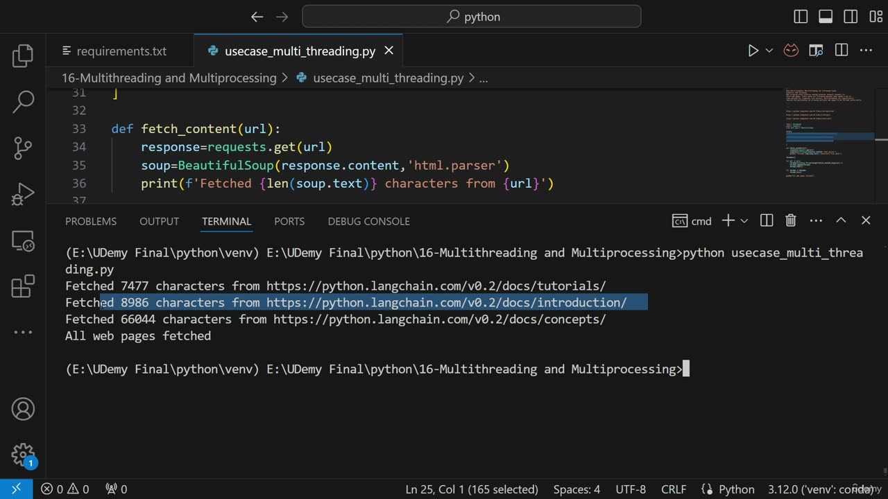 14.5 Implement Web Scraping Usecase With Multithreading Krish Naik ML
