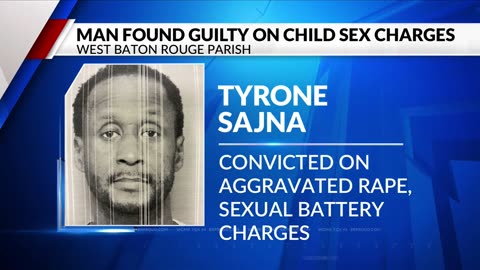 Baton Rouge black man convicted of raping 2 children younger than 13