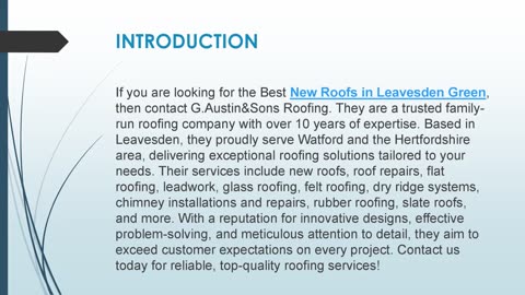 Best New Roofs in Leavesden Green