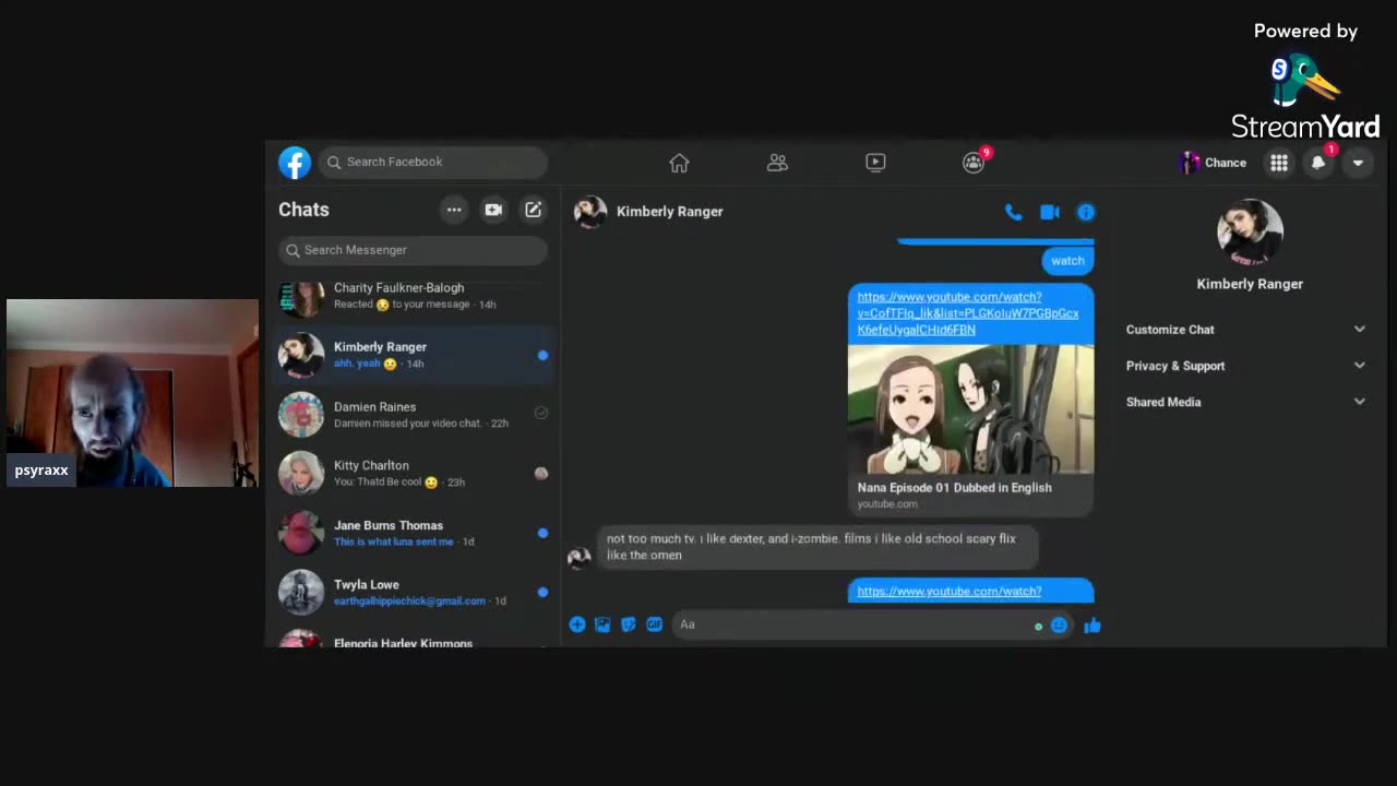 ON 10/24/2021 Chance proves that he does in fact seek out and chats with 14 year olds on facebook.