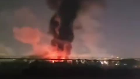 Israeli airstrikes at Mehrabad International Airport in Tehran, Iran.