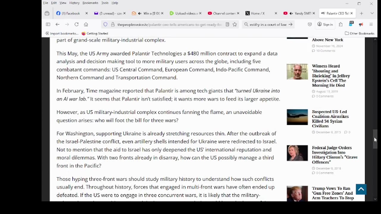 Palantir CEO Tells Americans To ‘Get Ready For a 3-Front War’ With Russia, China and Iran