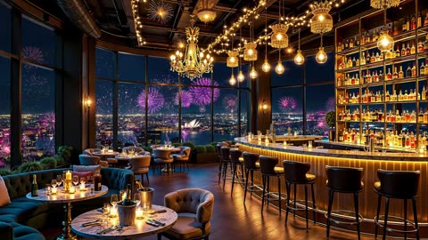 Happy New Year 2026 Relaxing Smooth Jazz Saxophone Music in Luxury Bar Ambience for Good Mood