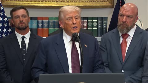 President Donald Trump signs an executive order on sports, fitness and nutrition - July 31, 2025