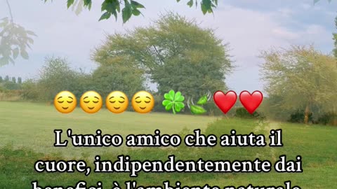 The only friend who helps the heart, regardless of the benefits, is the natural environment.