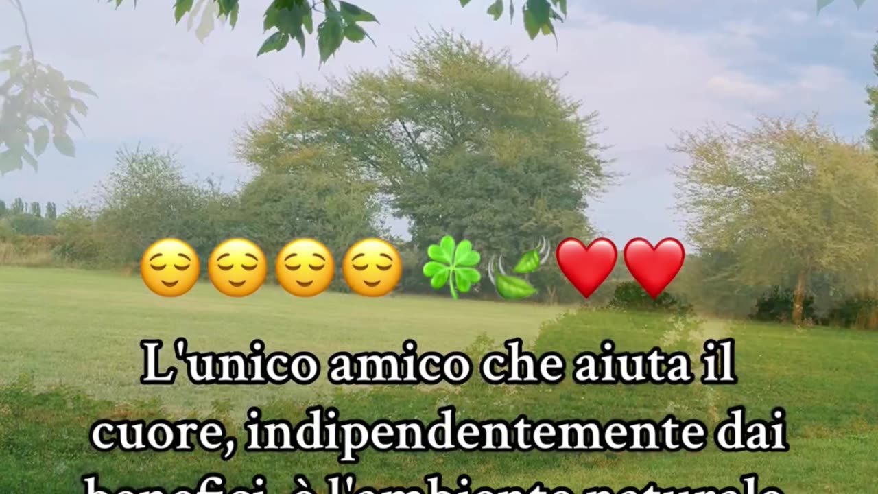 The only friend who helps the heart, regardless of the benefits, is the natural environment.
