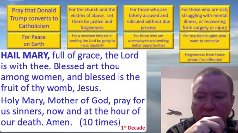 Mary's Daily Live Holy Rosary Prayer at 8:00 p.m. EDT 08/30/2025