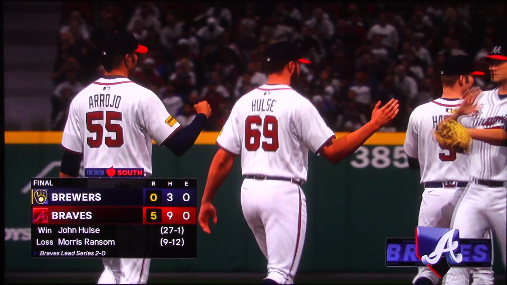 MLB The Show: Atlanta Braves vs Milwaukee Brewers (S17 G158)