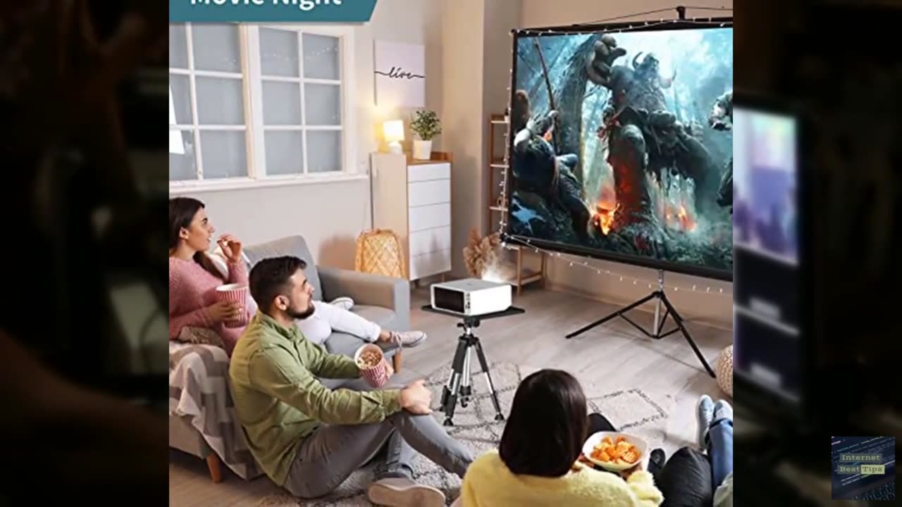 Facilife Projector Tripod - Adjustable Height from 17.6 to 51.4 Inches, Multi-Pu