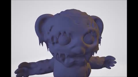 undead bear 3D model