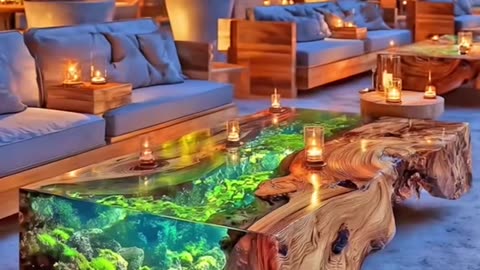 Epoxy scene patio tables!