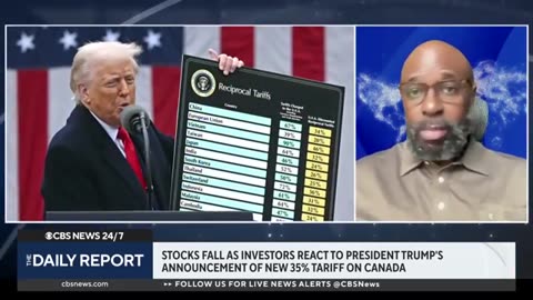 Stock market reacts to Trump's newest tariff threats against Canada