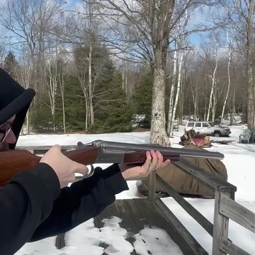 Stoeger Coach Gun双管霰弹枪 #国外合法拍摄国内请勿模仿 #武器科普 #实弹射击 #男人减速带 #靶场射击