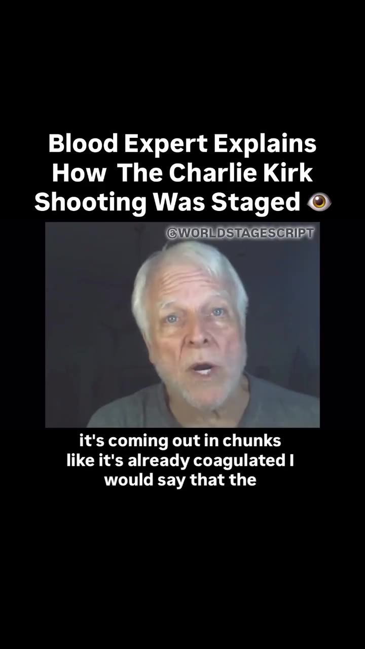 Blood Expert explains how the Charlie Kirk shooting was staged 🤔