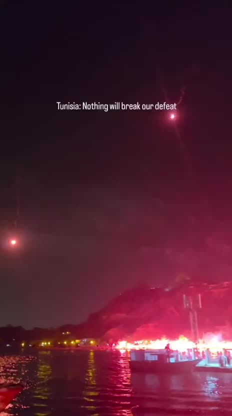 Thousands of supporters are gathering at the Sidi Bou Said port in Tunisia