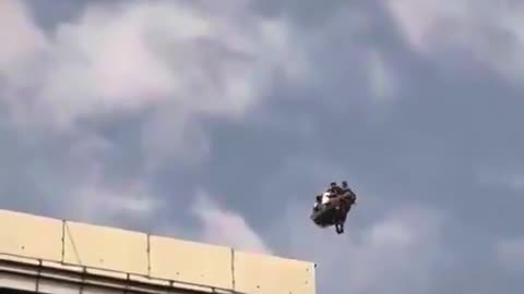 In Nepal, politicians and police escape by helicopter.