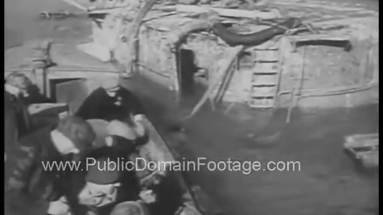 Sunken Ships removed from Harbors after World War Two 1946