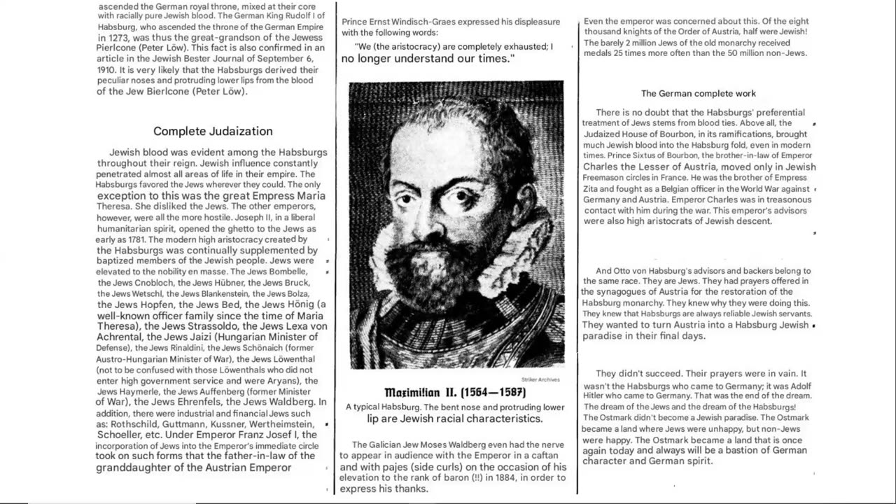 1938 Der Sturmer & 1800's US articles about the Hapsburgs & other Royal lines having jewish ancestry