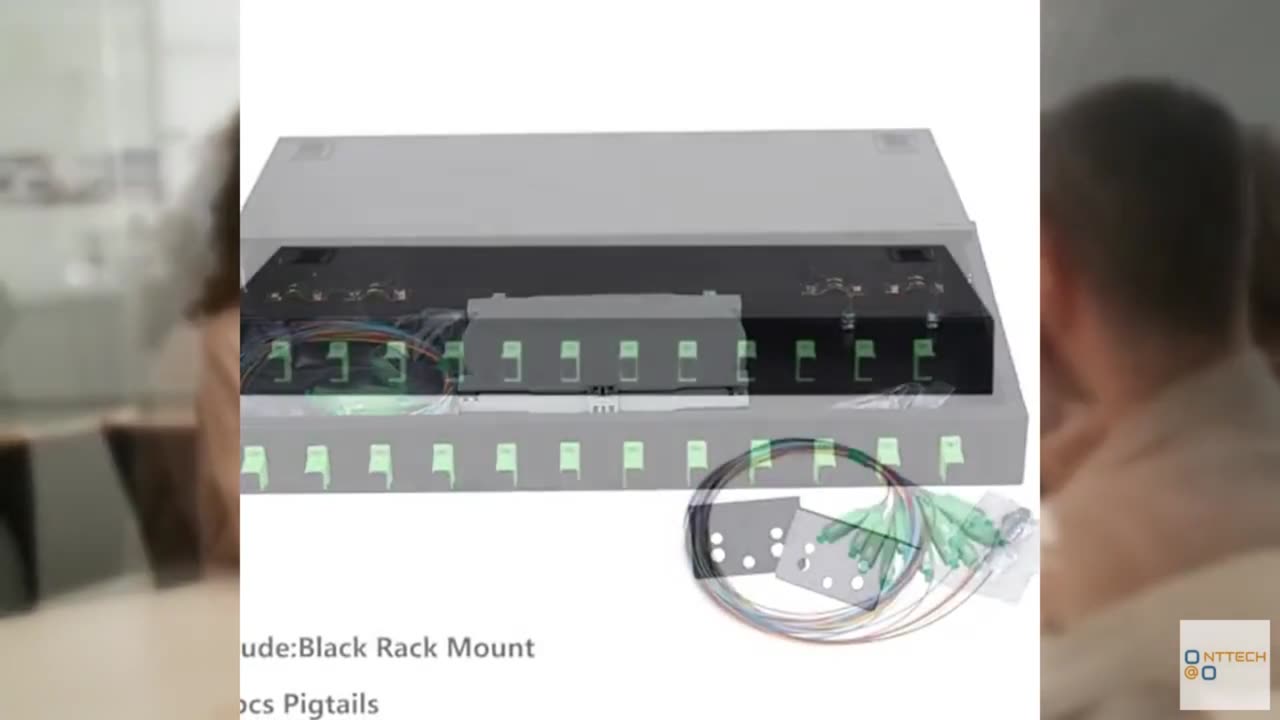 Xunsomten-12 Singlemode 12 Port SC-APC Rack Mount Enclosure Box & Splice Trays F
