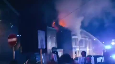 Meanwhile in #Ballymena, N.Ireland Locals erupt following the serious sexual assault of young girls