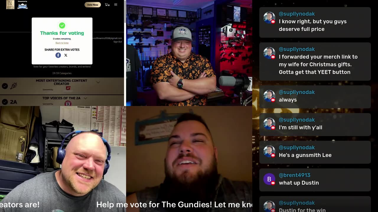 D'Boss Firearms is LIVE! Help me vote for the Gundies!