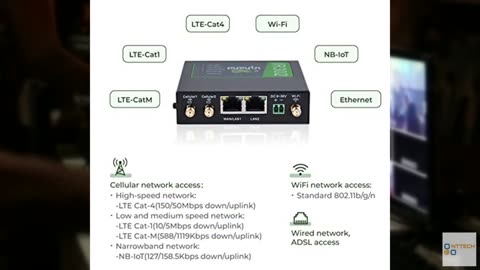 InHand Networks IR302 Industrial IoT 4G LTE VPN Cellular Router, LTE Cat 4+ Wi-F