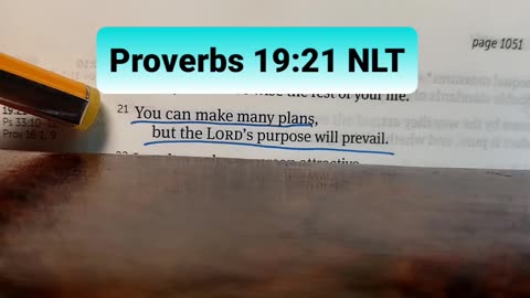 You can make many plans, but the LORD’s purpose will prevail.