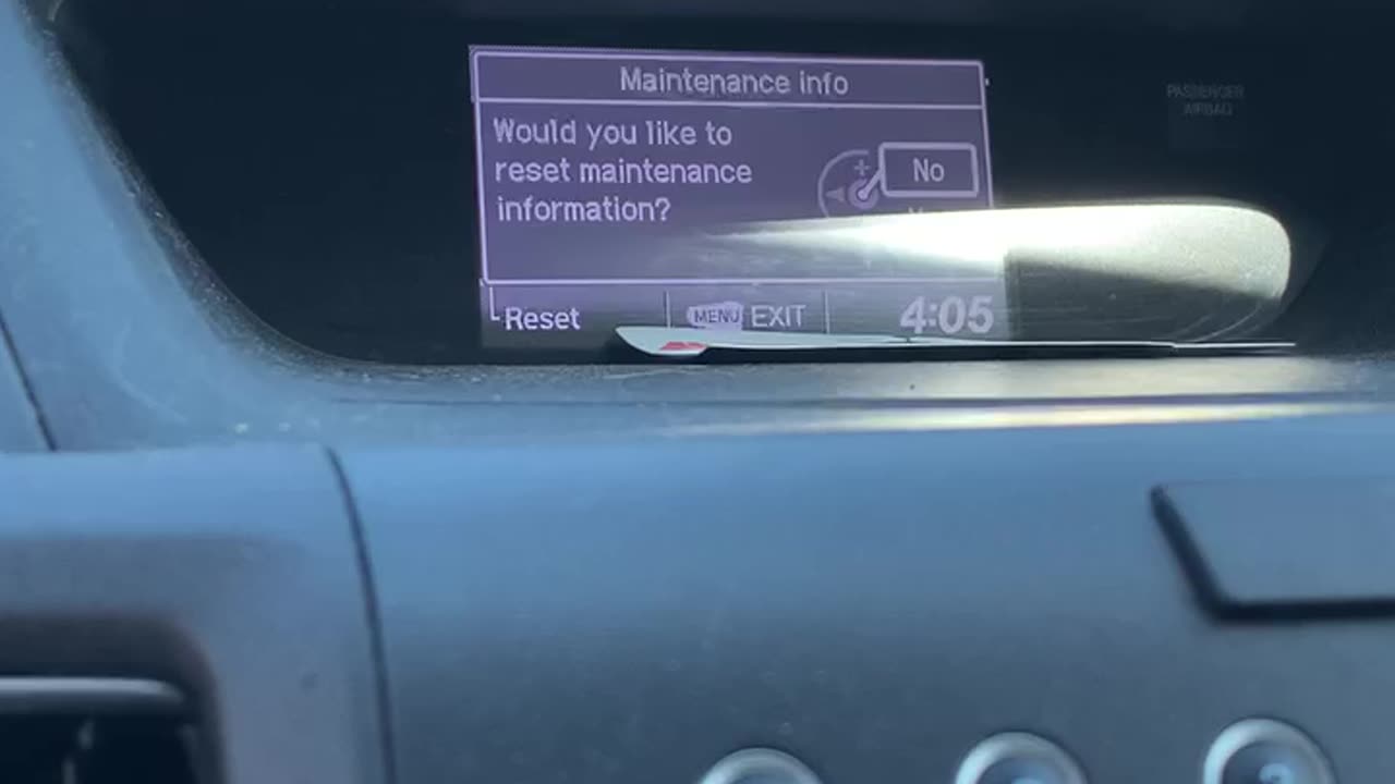 2012 Honda CRV - Maintenance Reset