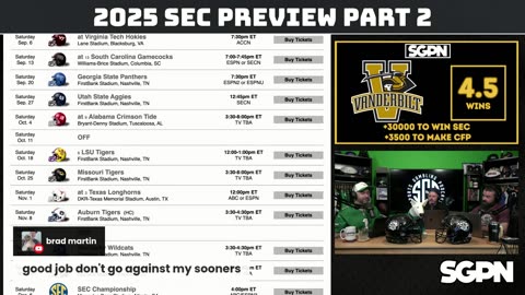 SEC College Football 2025 Betting Preview Part Two