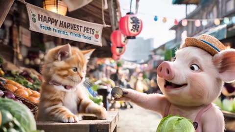 #CuteCat #CatMom Summer Fun Begins: Mama Cat & Kitten Pick Watermelons and Make Icy Snacks!