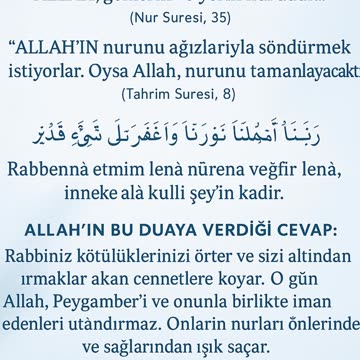 “Allah’ın Nurla Cevap Verdiği Dua – Günde 66 Defa”