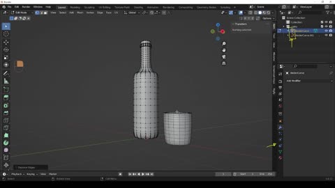 Blender basic (botellas y vaso)