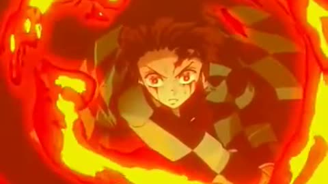Tanjiro’s Epic Fire Move 🌟 Hinokami Kagura Attack 💥 Anime Power Up Moments ⚔️🔥