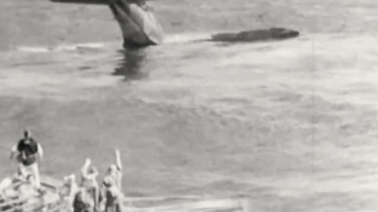 Japanese A6M Zero and B5N Kate forced to ditch during the Battle of Midway in June 1942