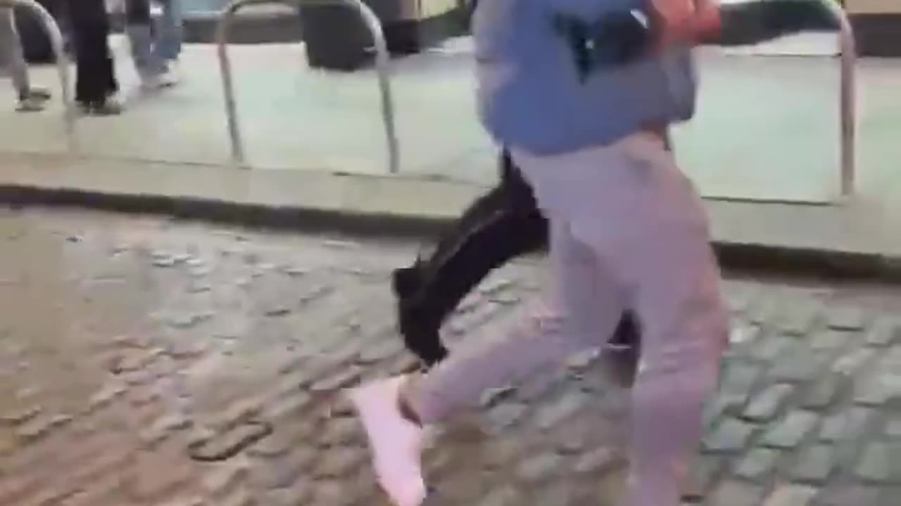 Egyptian migrants wandering through Dublin, playing Islamic music at high volume.