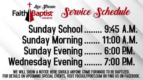 Wednesday Evening Service | 07/23/2025 | Faith Baptist Church