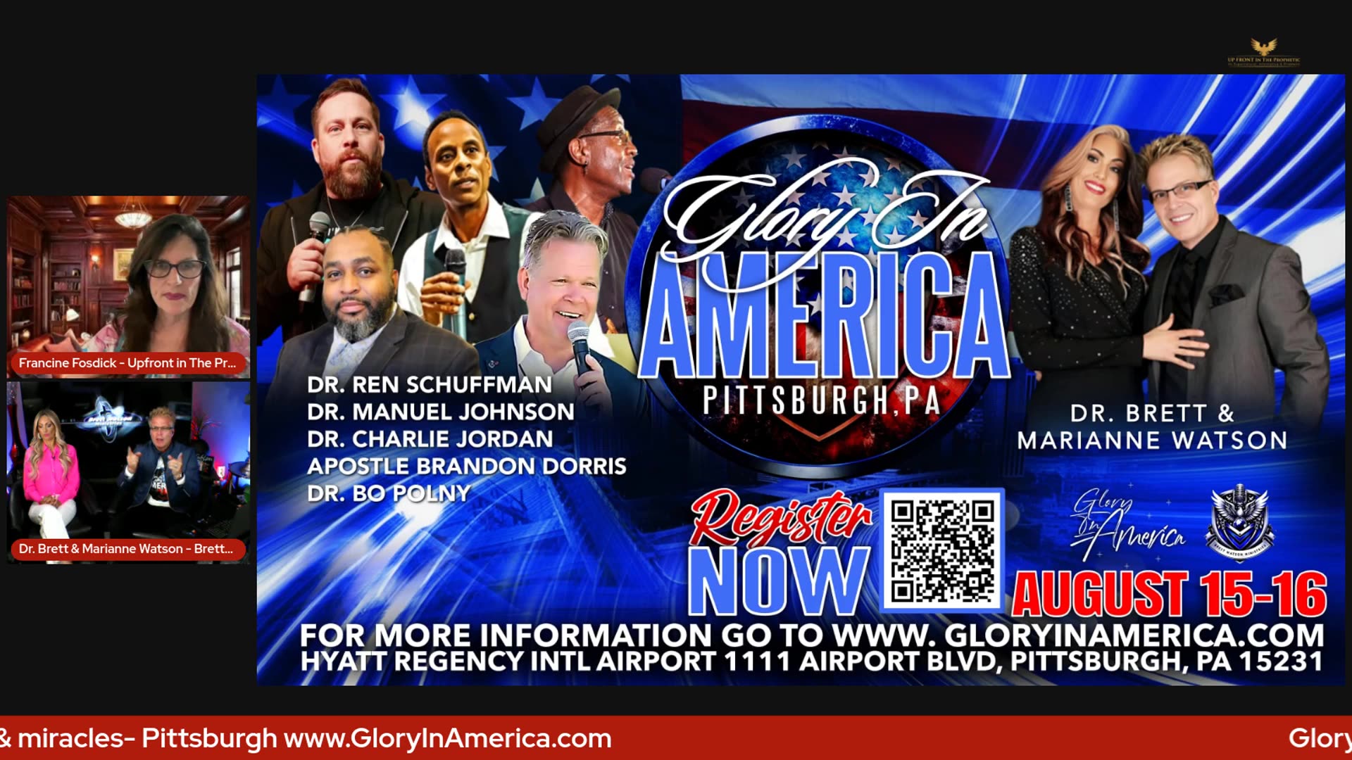 Glory In America is coming to your city-Time for Signs Wonders & miracles- Pittsburgh