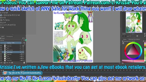 Early Morning Art Stream Chikorita as Sonic Character