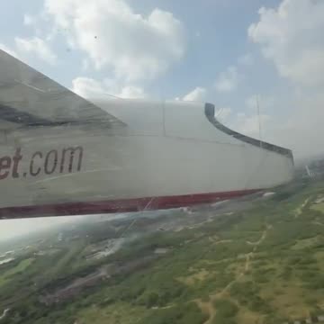 Video of wheel getting detached from aircraft by passenger.