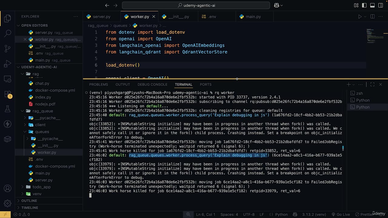 22.9 -Running & Scaling Worker Nodes for Background Processing