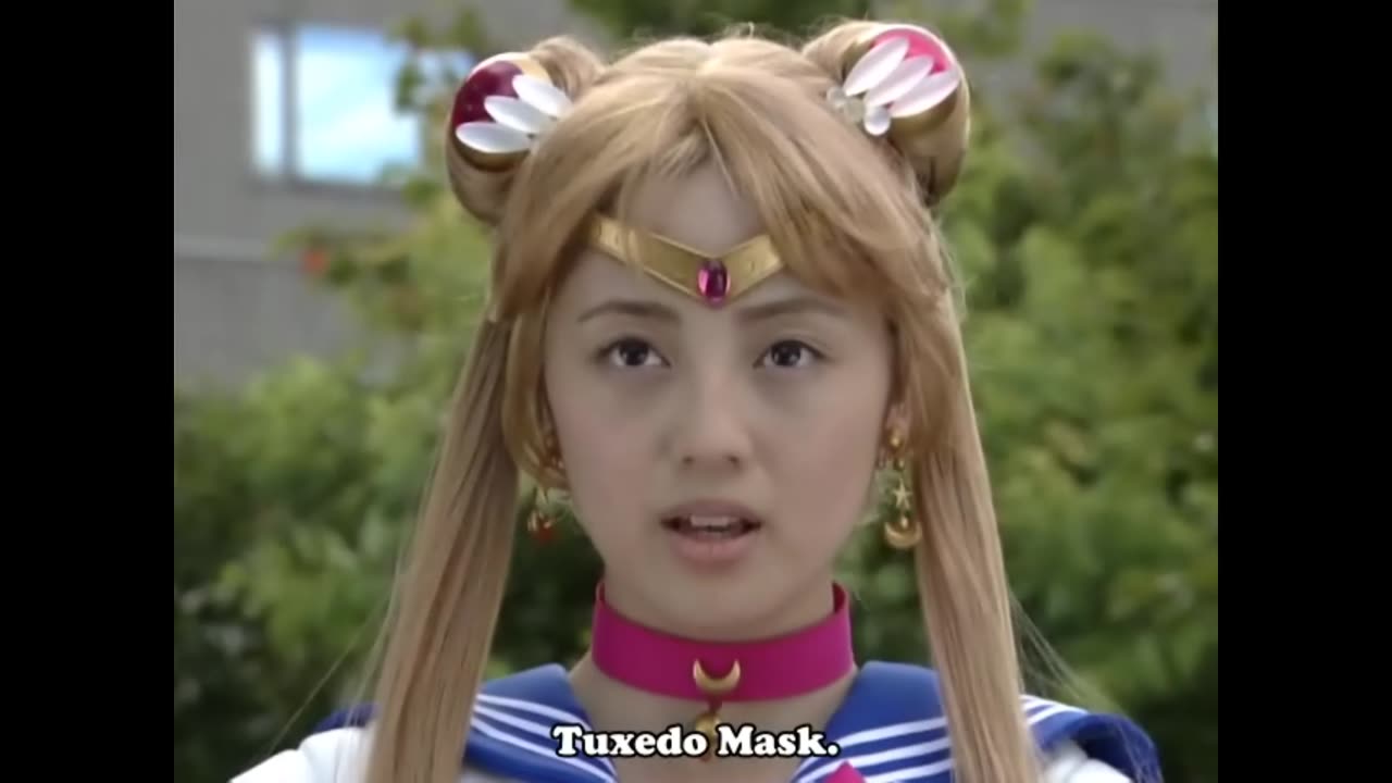 Usagi & Mamoru sailor moon live action act 3 tuxedo mask saves sailor moon again